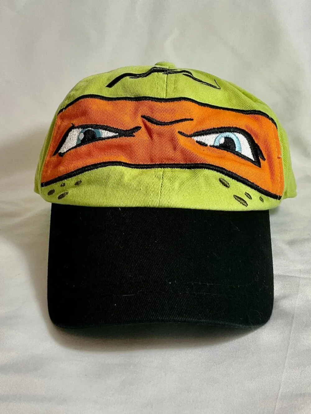 Teenage Mutant Ninja Turtles Michelangelo Mask Big Face Kids Hat Green/Black